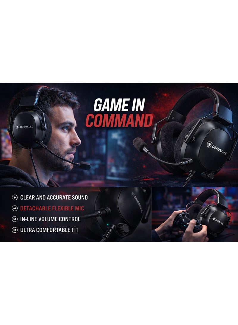 DEADSKULL NINJA-III Gaming Headset 7.1 Surround for PC PS4 PS5 Xbox One Nintendo Switch Wired Headset - Image 3